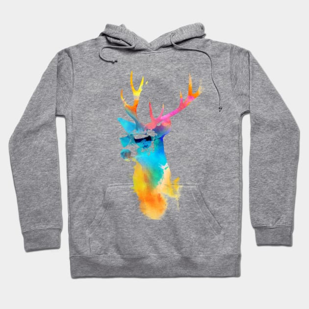 Sunny stag Hoodie by astronaut